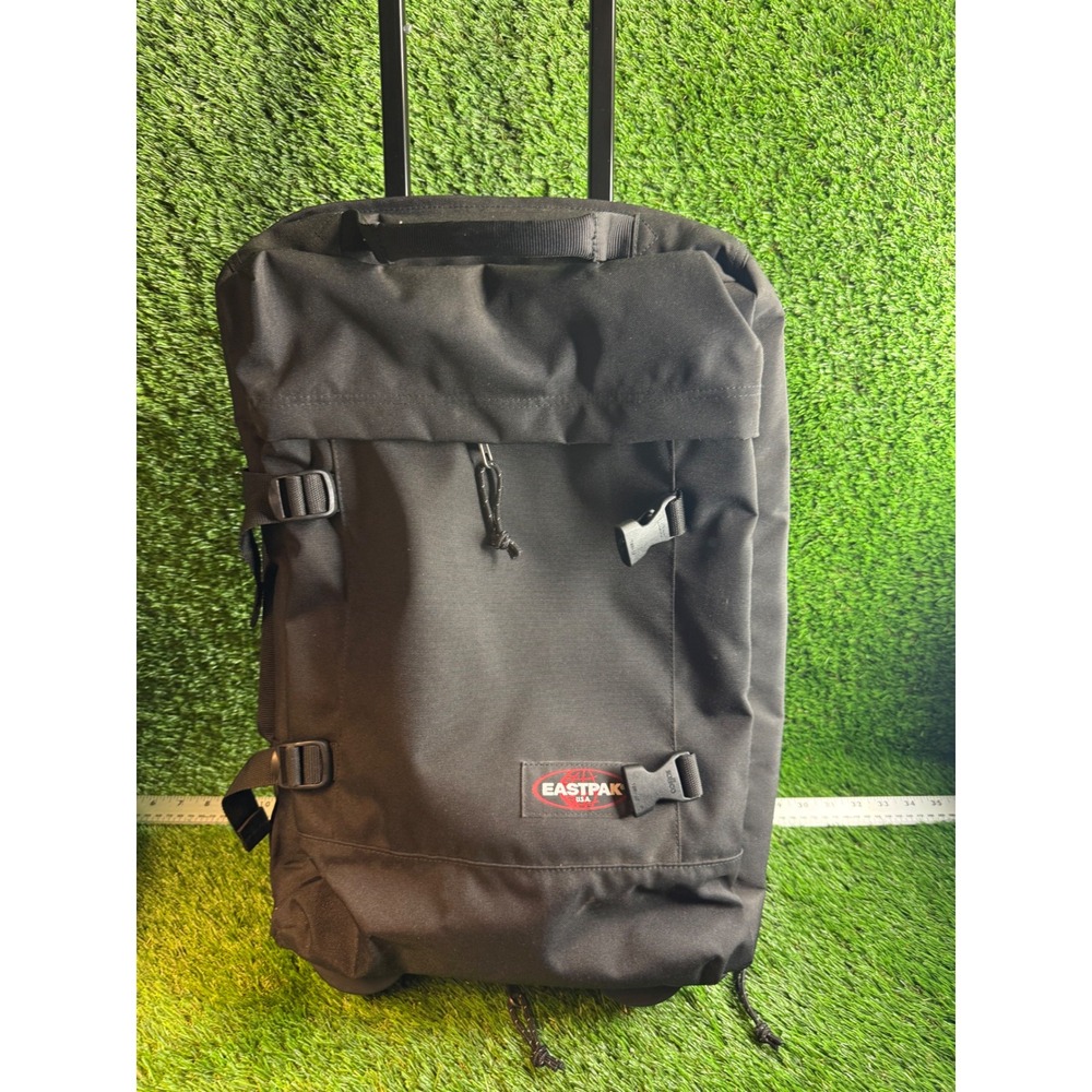 Eastpak Tranverz Rolling Luggage Suitcase Black 2-Wheel Softside Travel Bag